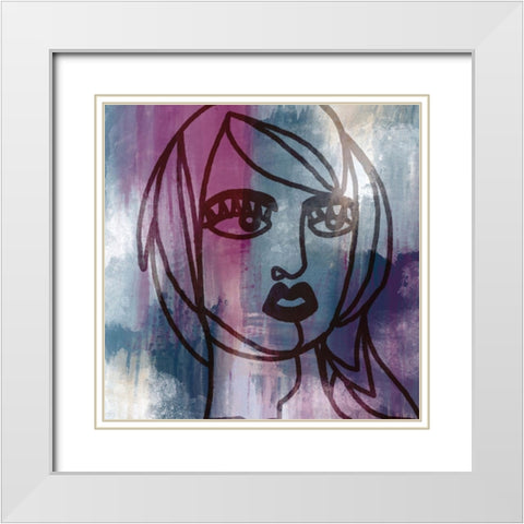 Mademoiselle 1 White Modern Wood Framed Art Print with Double Matting by Prime, Marcus