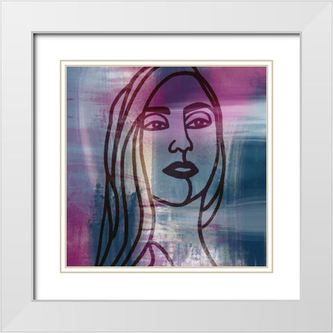 Mademoiselle 2 White Modern Wood Framed Art Print with Double Matting by Prime, Marcus