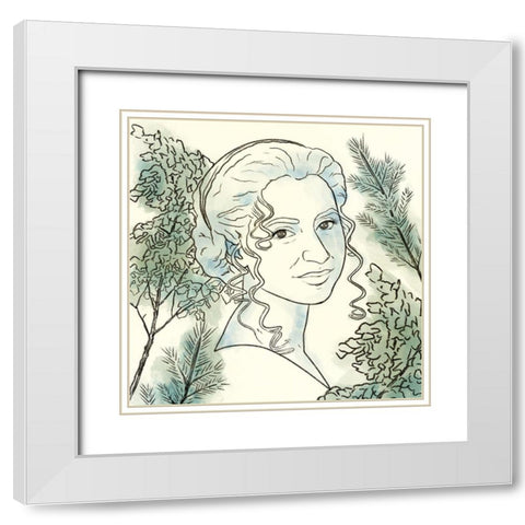 Natural Beauty 1 White Modern Wood Framed Art Print with Double Matting by Prime, Marcus