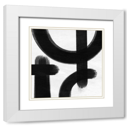 Abstract Statements 2 White Modern Wood Framed Art Print with Double Matting by Prime, Marcus