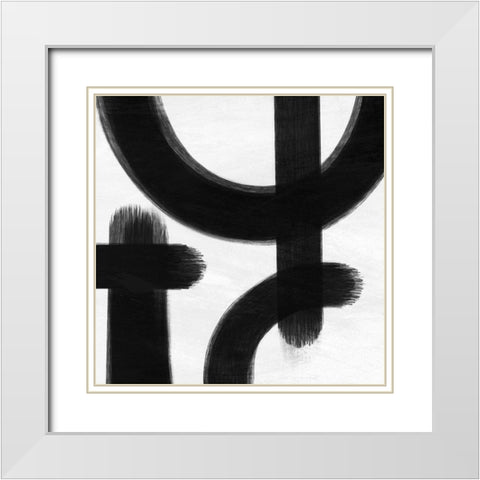 Abstract Statements 2 White Modern Wood Framed Art Print with Double Matting by Prime, Marcus
