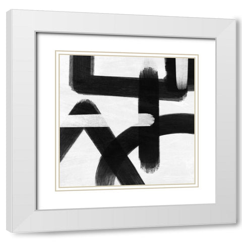Abstract Statements 3 White Modern Wood Framed Art Print with Double Matting by Prime, Marcus