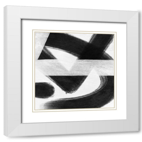 Abstract Statements 7 White Modern Wood Framed Art Print with Double Matting by Prime, Marcus