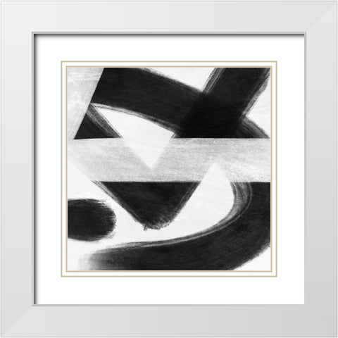 Abstract Statements 7 White Modern Wood Framed Art Print with Double Matting by Prime, Marcus