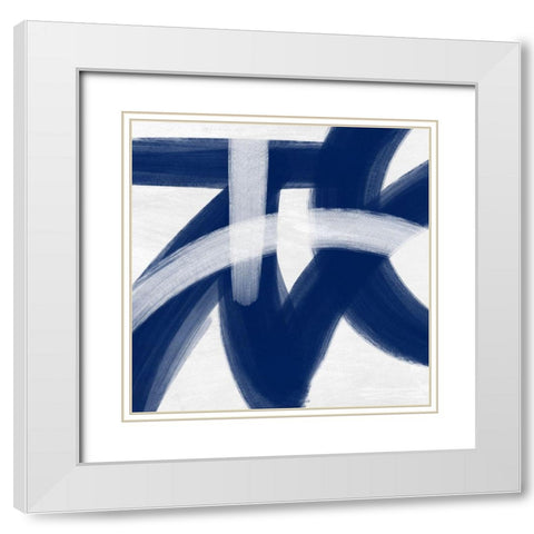Indigo Statements 2 White Modern Wood Framed Art Print with Double Matting by Prime, Marcus