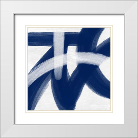Indigo Statements 2 White Modern Wood Framed Art Print with Double Matting by Prime, Marcus