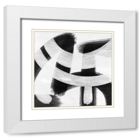 Abstract Statements 9 White Modern Wood Framed Art Print with Double Matting by Prime, Marcus