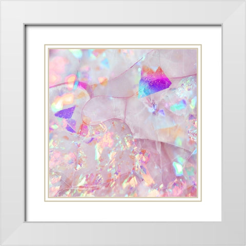 Iridescent Gems 1 White Modern Wood Framed Art Print with Double Matting by Prime, Marcus