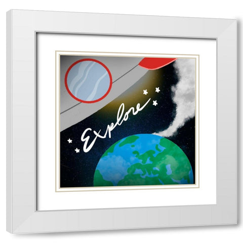 Space Explorer 1 White Modern Wood Framed Art Print with Double Matting by Prime, Marcus