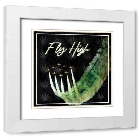 Fly High 1 White Modern Wood Framed Art Print with Double Matting by Prime, Marcus