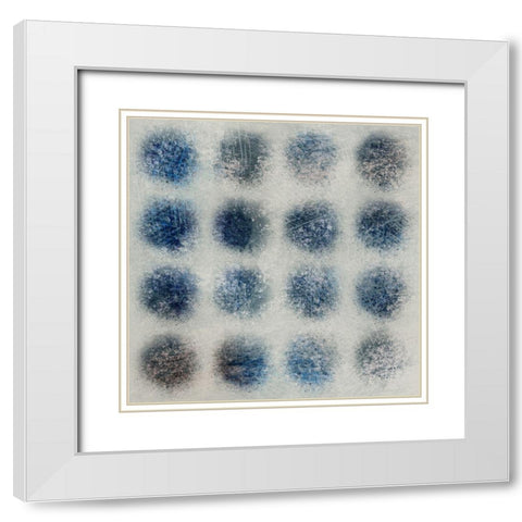 Arranged Droplets White Modern Wood Framed Art Print with Double Matting by Prime, Marcus