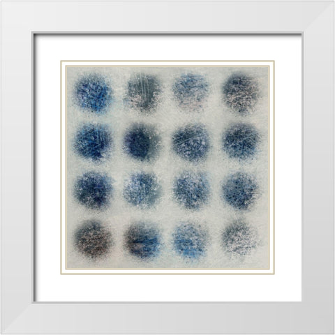 Arranged Droplets White Modern Wood Framed Art Print with Double Matting by Prime, Marcus