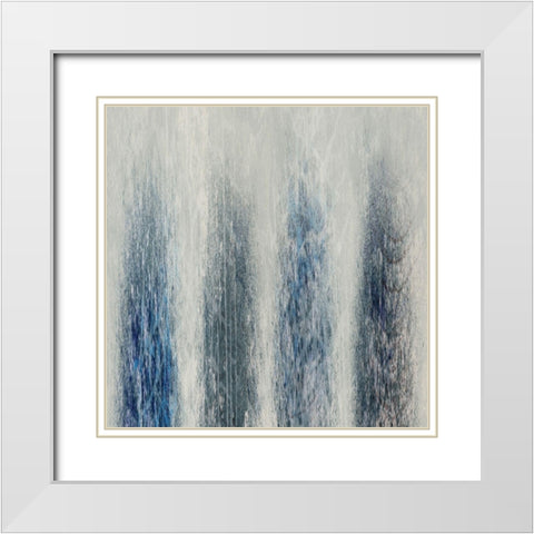Decending Droplets White Modern Wood Framed Art Print with Double Matting by Prime, Marcus