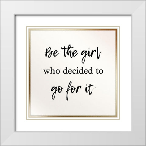Golden Girl 1 White Modern Wood Framed Art Print with Double Matting by Prime, Marcus