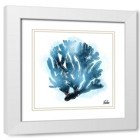 Azure Coral 2 White Modern Wood Framed Art Print with Double Matting by Prime, Marcus