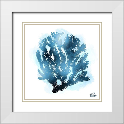 Azure Coral 2 White Modern Wood Framed Art Print with Double Matting by Prime, Marcus