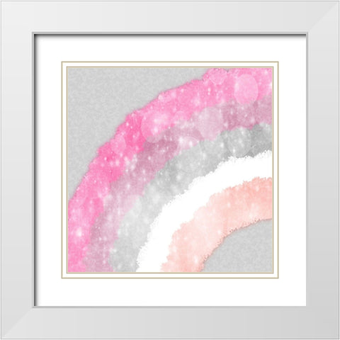 Rainbow Sparkles 1 White Modern Wood Framed Art Print with Double Matting by Prime, Marcus