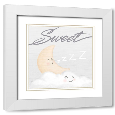 Sweet Dreams 1 White Modern Wood Framed Art Print with Double Matting by Prime, Marcus