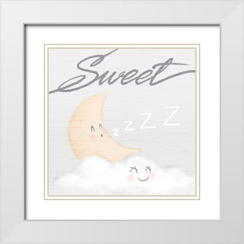 Sweet Dreams 1 White Modern Wood Framed Art Print with Double Matting by Prime, Marcus