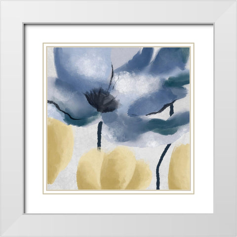 Winded Bloom 1 White Modern Wood Framed Art Print with Double Matting by Prime, Marcus