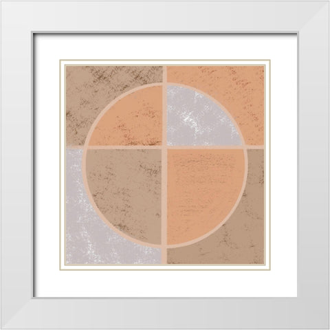 Squared Circle 1 White Modern Wood Framed Art Print with Double Matting by Prime, Marcus