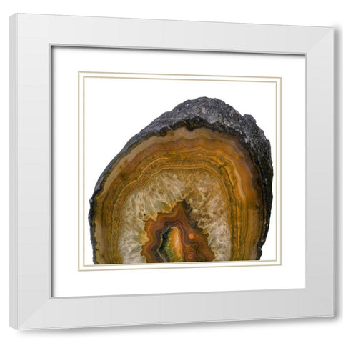 Bright Geode 1 White Modern Wood Framed Art Print with Double Matting by Prime, Marcus