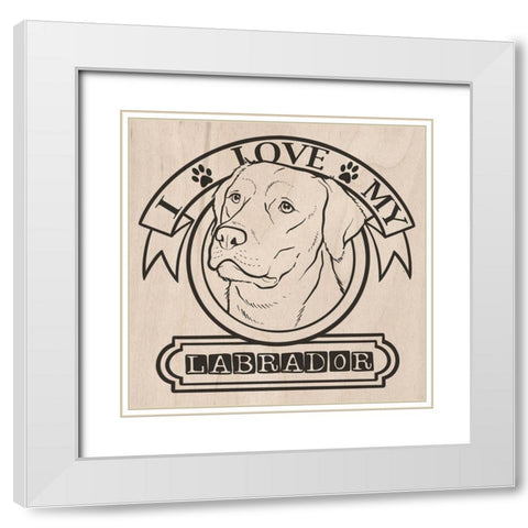 Pet Love 4 White Modern Wood Framed Art Print with Double Matting by Prime, Marcus