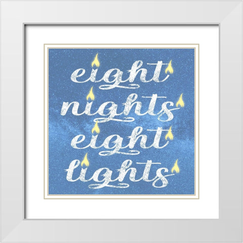 Eight Lights 2 White Modern Wood Framed Art Print with Double Matting by Prime, Marcus
