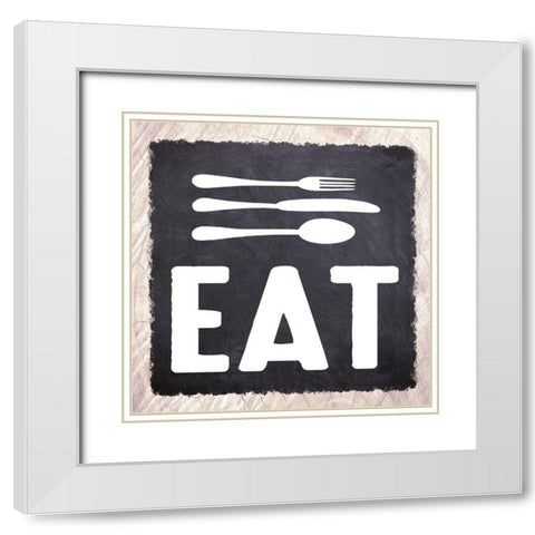 Farmhouse Eats White Modern Wood Framed Art Print with Double Matting by Prime, Marcus