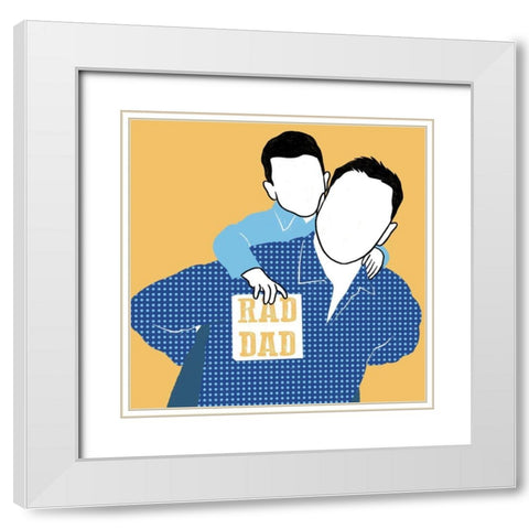 Rad Dad White Modern Wood Framed Art Print with Double Matting by Prime, Marcus