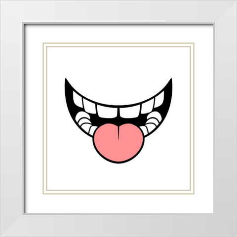 Smiling 2 White Modern Wood Framed Art Print with Double Matting by Prime, Marcus