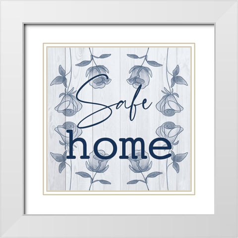 Safe Home White Modern Wood Framed Art Print with Double Matting by Prime, Marcus