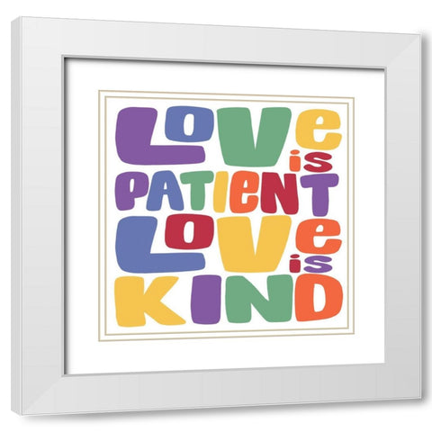 Kind Love 1 White Modern Wood Framed Art Print with Double Matting by Prime, Marcus