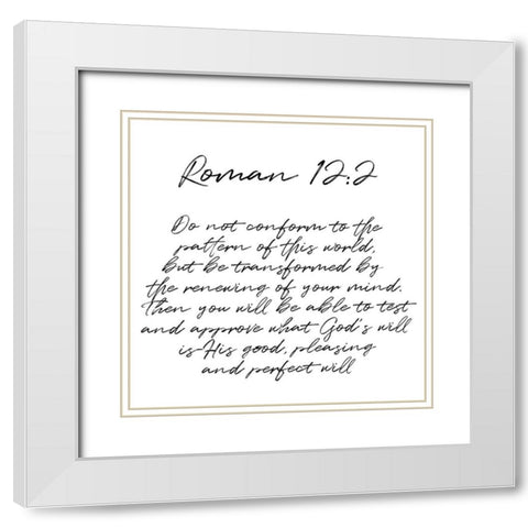 Roman Scripts White Modern Wood Framed Art Print with Double Matting by Prime, Marcus