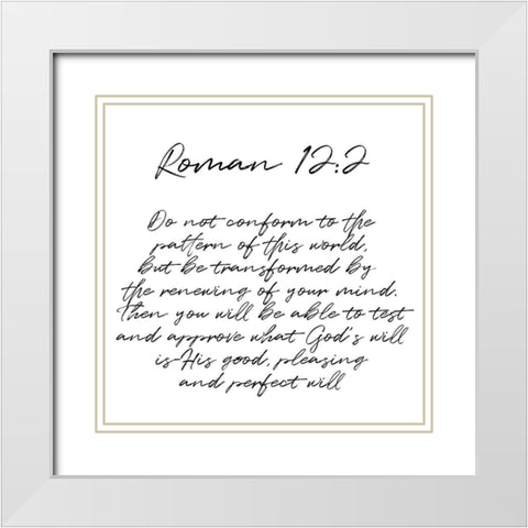 Roman Scripts White Modern Wood Framed Art Print with Double Matting by Prime, Marcus
