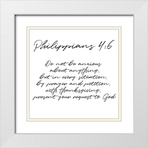 Philippians Scripts White Modern Wood Framed Art Print with Double Matting by Prime, Marcus