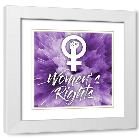 Womens Rights White Modern Wood Framed Art Print with Double Matting by Prime, Marcus