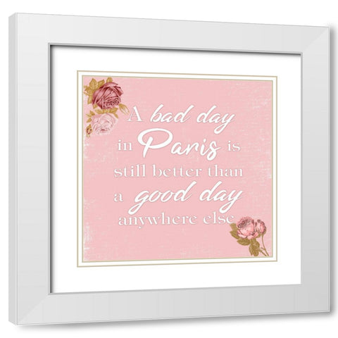 A Good Day White Modern Wood Framed Art Print with Double Matting by Prime, Marcus