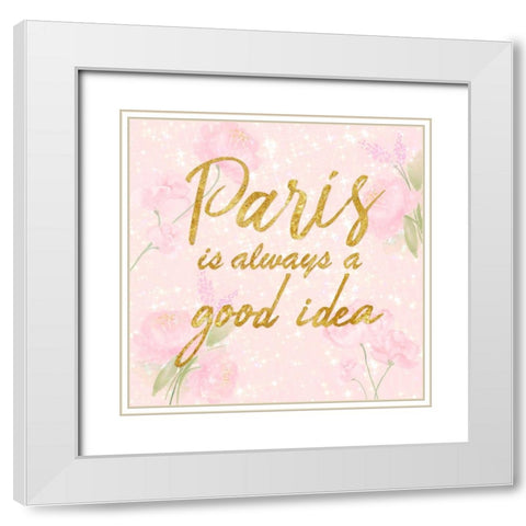 Good Paris White Modern Wood Framed Art Print with Double Matting by Prime, Marcus