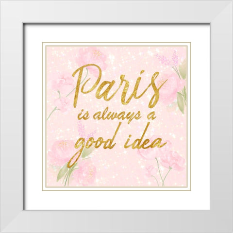 Good Paris White Modern Wood Framed Art Print with Double Matting by Prime, Marcus