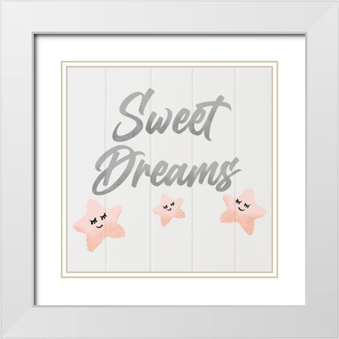 Sleepy Friends 1 White Modern Wood Framed Art Print with Double Matting by Prime, Marcus