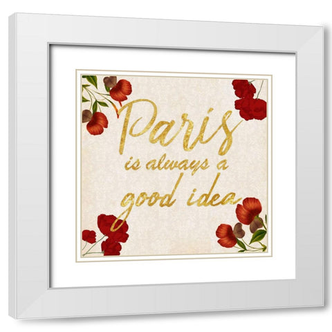 Fall Paris Ideas White Modern Wood Framed Art Print with Double Matting by Prime, Marcus