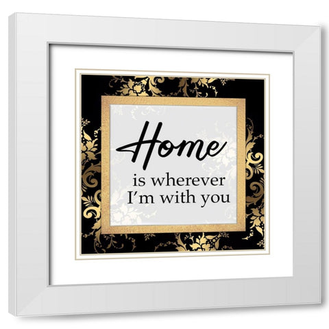 Golden Home White Modern Wood Framed Art Print with Double Matting by Prime, Marcus