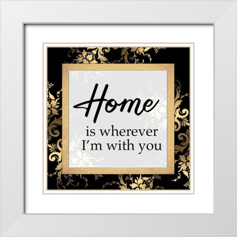 Golden Home White Modern Wood Framed Art Print with Double Matting by Prime, Marcus