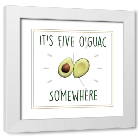 Five Oguac White Modern Wood Framed Art Print with Double Matting by Prime, Marcus