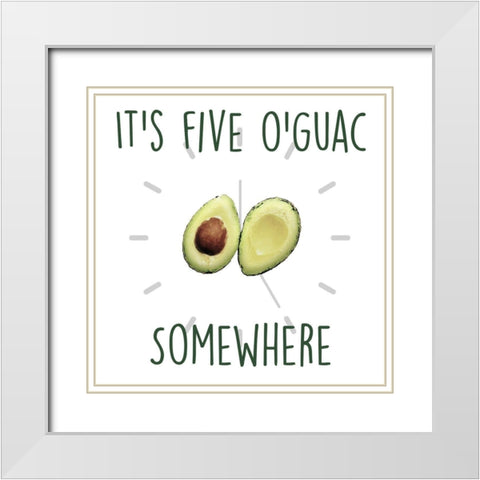 Five Oguac White Modern Wood Framed Art Print with Double Matting by Prime, Marcus