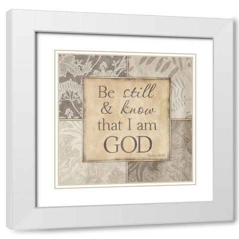I Am God White Modern Wood Framed Art Print with Double Matting by Prime, Marcus