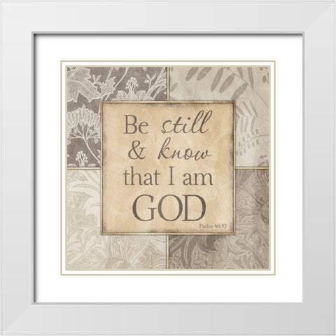 I Am God White Modern Wood Framed Art Print with Double Matting by Prime, Marcus