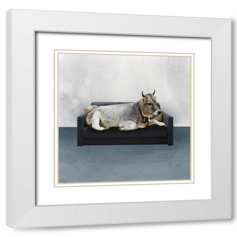 Chilling Karen White Modern Wood Framed Art Print with Double Matting by Prime, Marcus