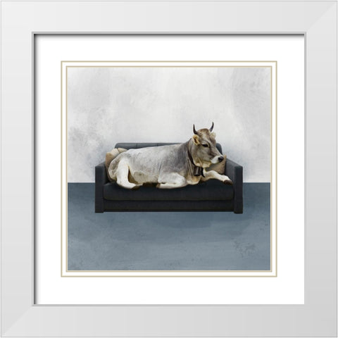 Chilling Karen White Modern Wood Framed Art Print with Double Matting by Prime, Marcus